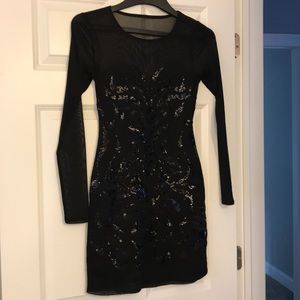 Gorgeous black sequined party dress